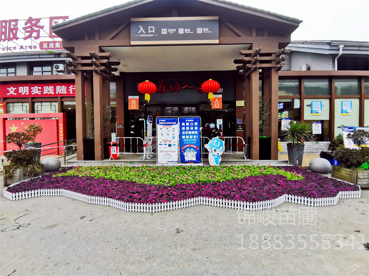 室外摆花案例